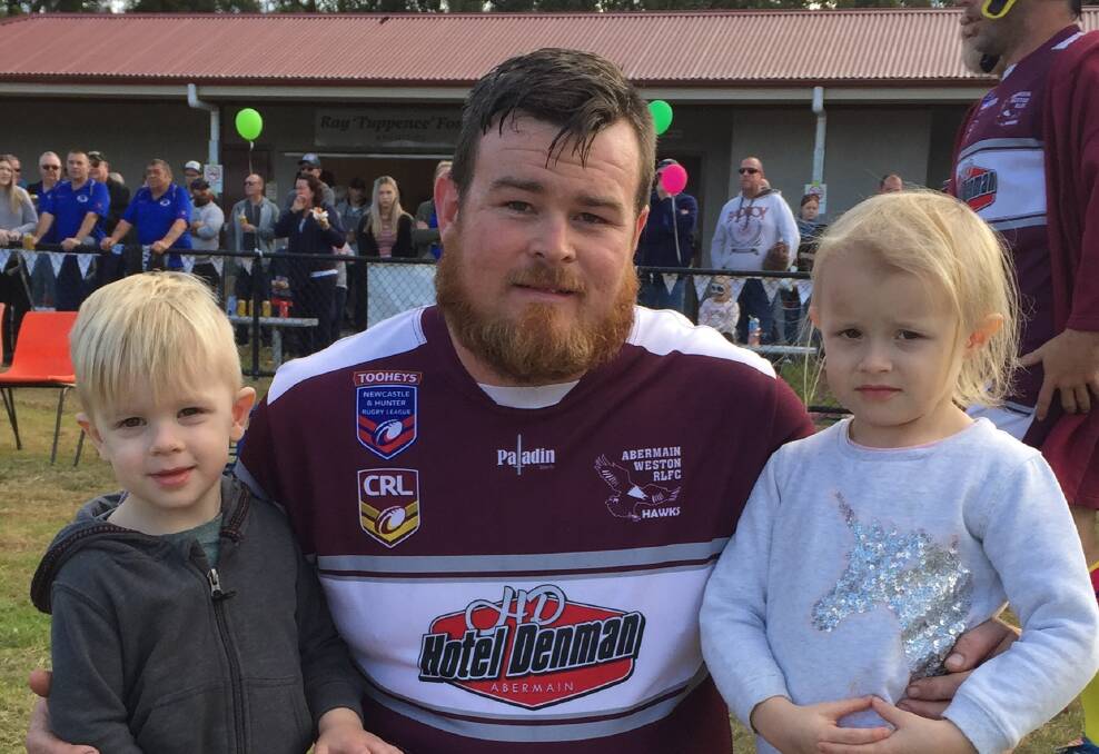GUEST OF HONOUR: Marlie Chapman, 4. with her dad Bryce Chapman and little brother Nash, 2. Picture: Michael Hartshorn