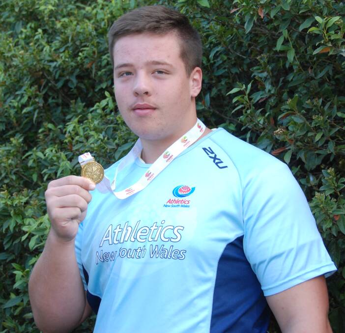 SHOT PUT: After winning the national under-18 shot put title Kurri Kurri's Aiden Harvey competes next at the Olympic qualification event. His aim is to make the 2018 Commonwealth Games team.