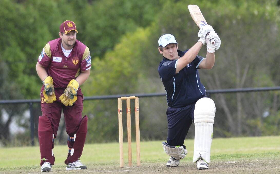 THRILLER: Tyler Power hit a second-last ball six to secure victory,
