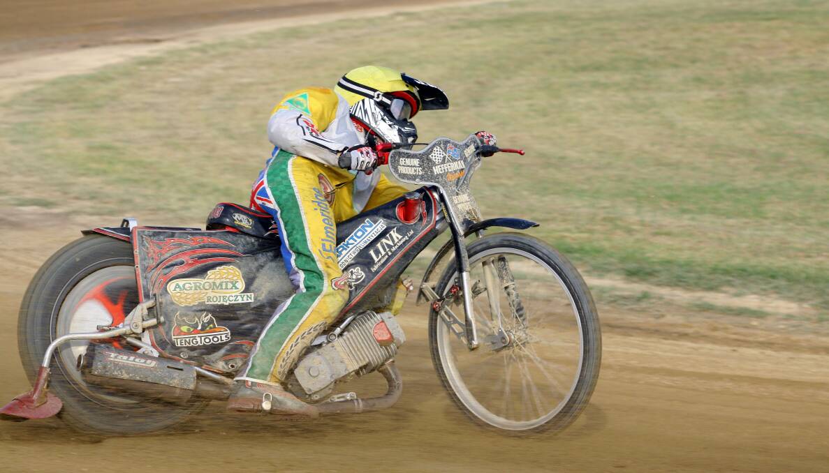 PODIUM FINISH: Josh Pickering's second place in Saturday's round of the Kurri Kurri Speedway Club championship has taken him to the lead of the series. Picture: PAUL GALLOWAY