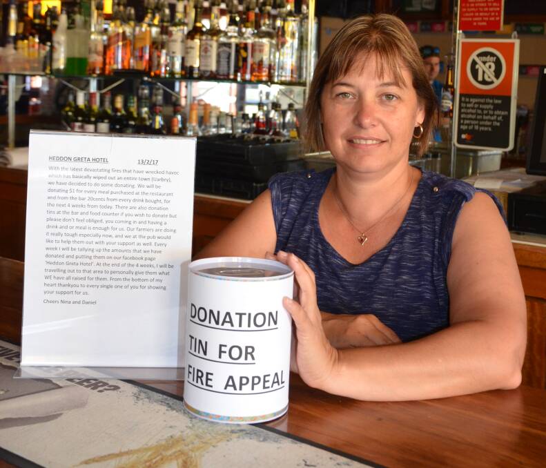 EVERY CENT COUNTS: Heddon Greta Hotel licensee Nina Flanagan has started a fundraising appeal for the Leadville bushfire. Picture: Krystal Sellars