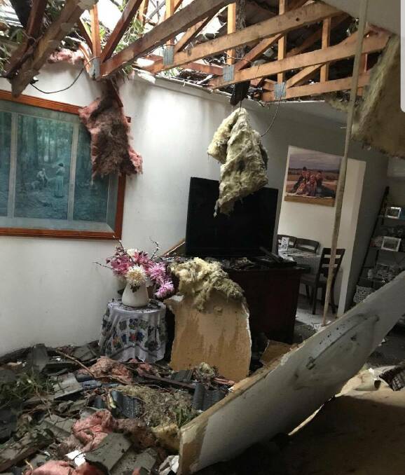 DISASTER: Inside Lorraine Travers' Abermain home after the storm. Picture: supplied