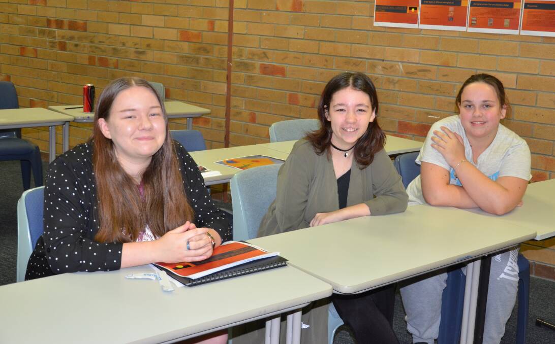 ANOTHER CHOICE: Alesco Senior College Cessnock students Imogen Burke, Lily Bennett and Destiney Hyde are enjoying their experience at the college.