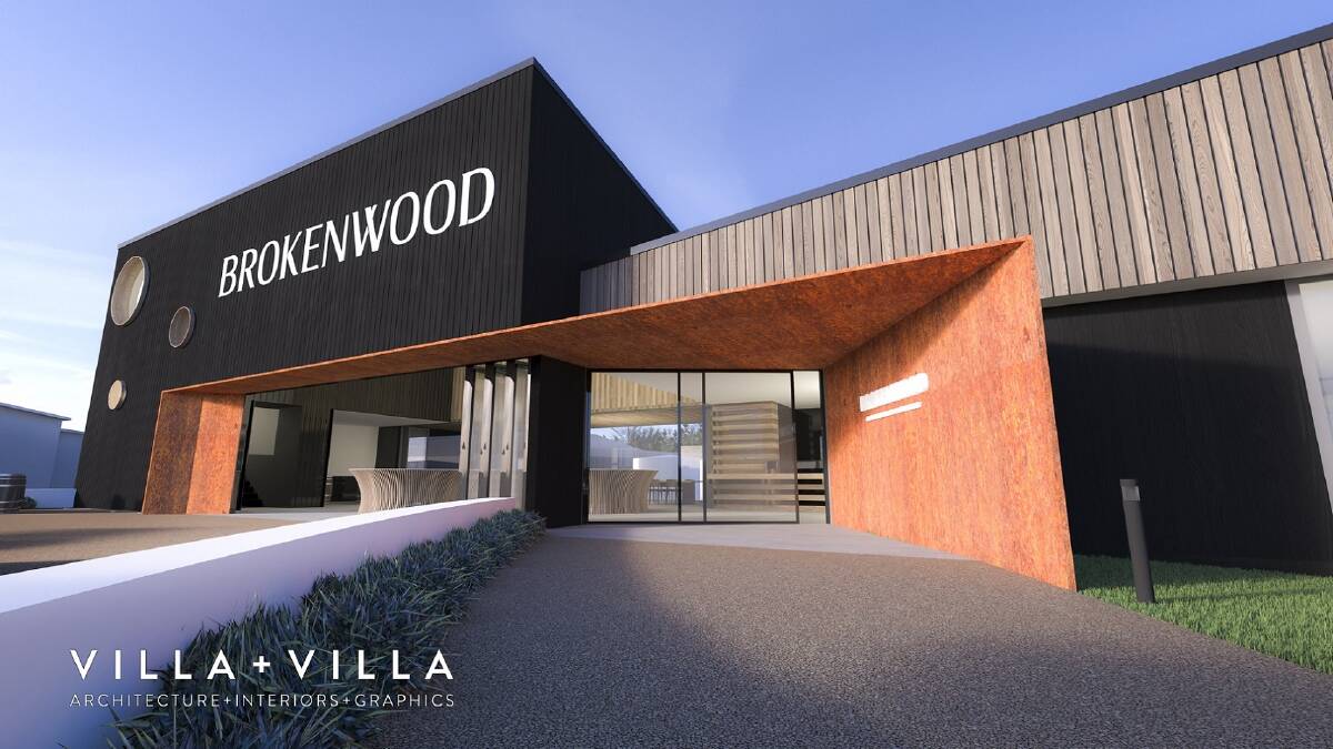 MODERN: An artist's impression of the Brokenwood's new cellar door, which is scheduled to open in late 2018.