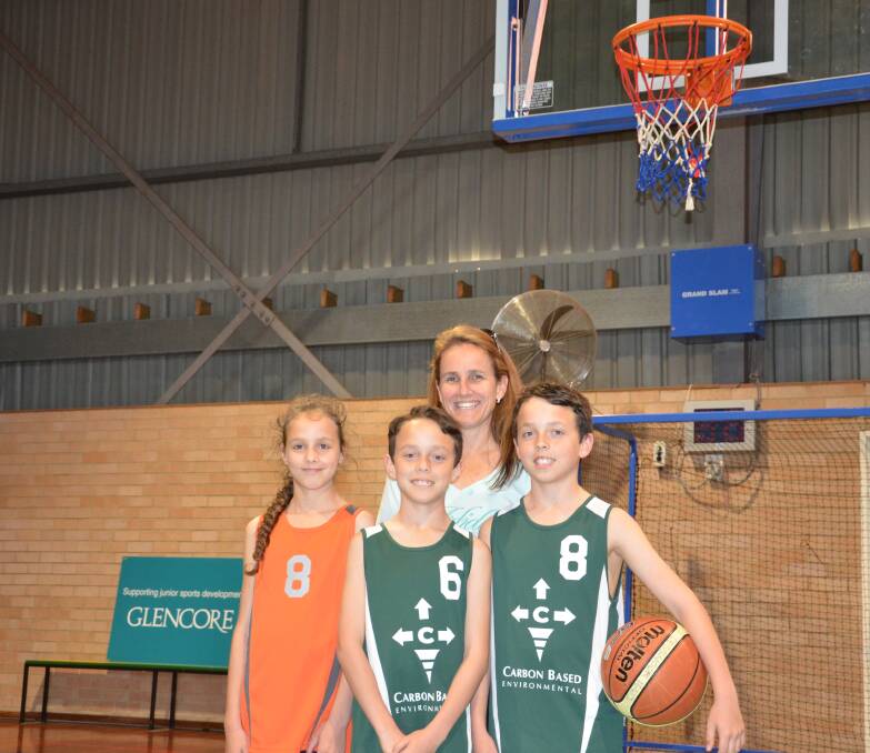 FAMILY FUN: Ten-year-old triplets Mackenzie, Lachlan and Xavier Wills and their mum Cheryl (pictured), along with the triplets' father Lincoln, will take part in the upcoming basketball tournaments at Cessnock Toyota Stadium. Picture: KRYSTAL SELLARS