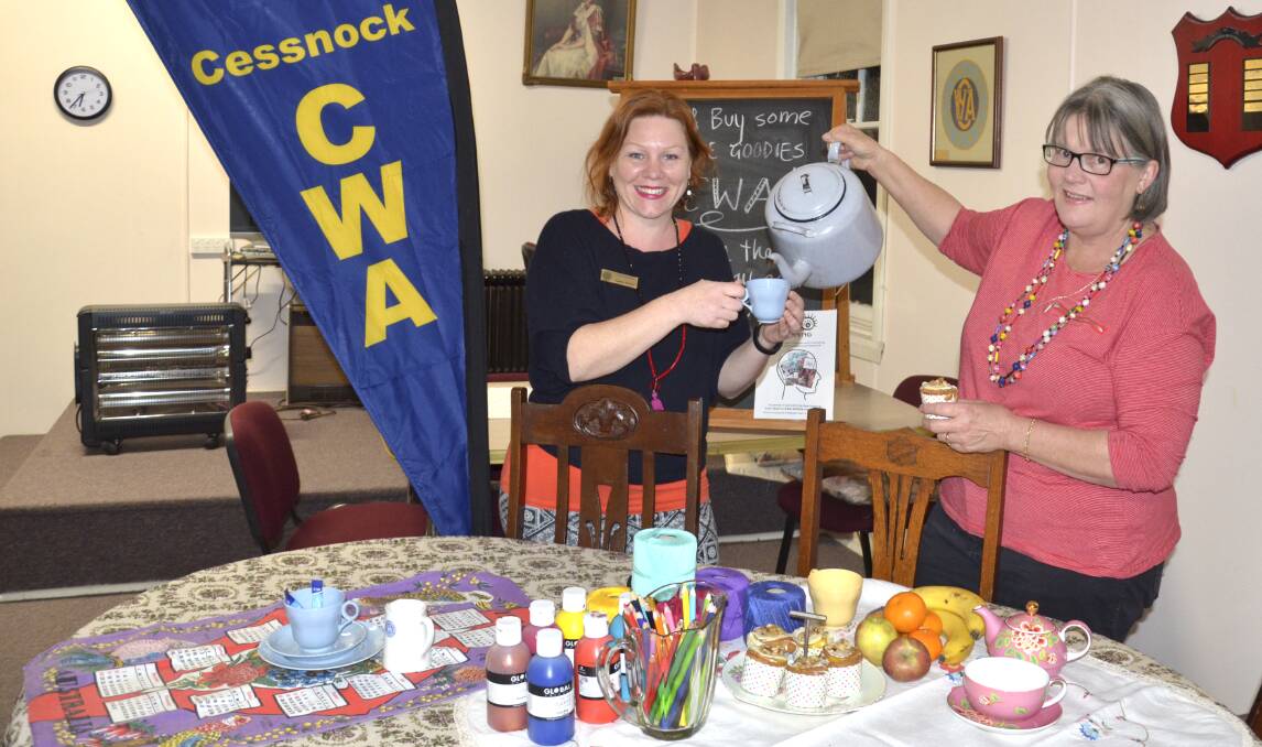 HOLIDAY FUN: Wild Learning founder Emmie Hallett and CWA Cessnock Evening Branch publicity officer Margot Lipscombe are looking forward to the Crafternoon Tea on September 28. Picture: Krystal Sellars