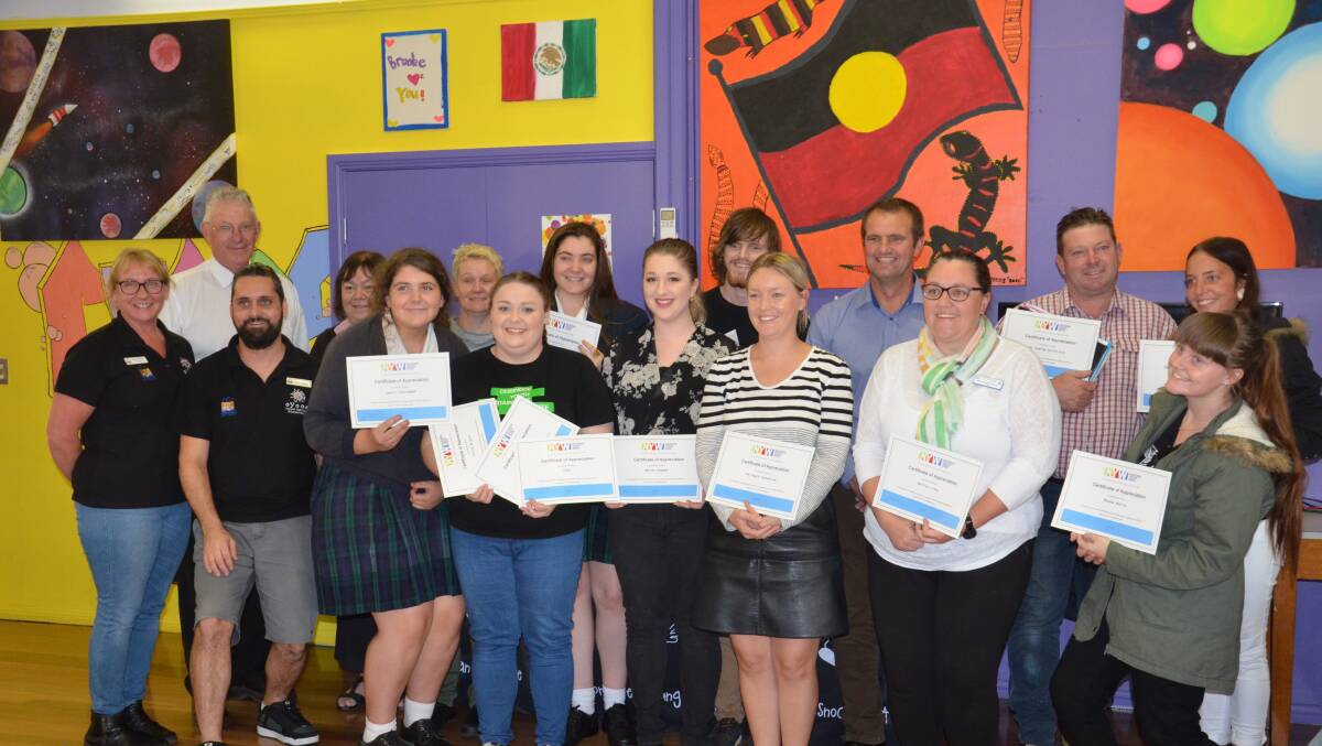 COLLABORATION: Volunteers and representatives of services who contributed to Cessnock's Youth Week 2017 celebrations.