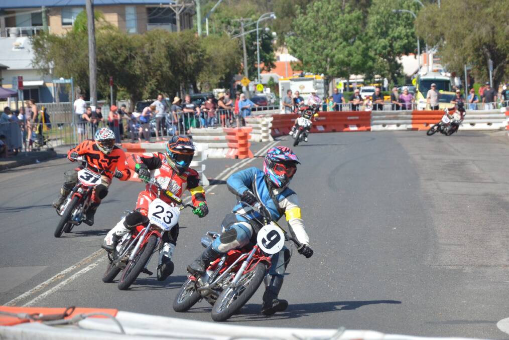 ACTION: Riders negotiate a bend on North Avenue during the 2015 Australian Postie Bike Grand Prix. Picture: Sage Swinton