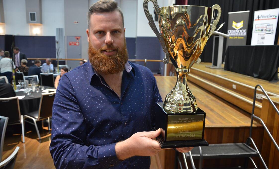 TOP SPORT: Three-time Cessnock City Sportsperson of the Year, Daniel Repacholi at the 2015 awards. Picture: Sage Swinton