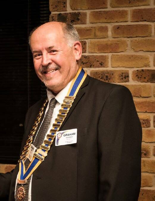 Cessnock Rotary Club president Graham Farish