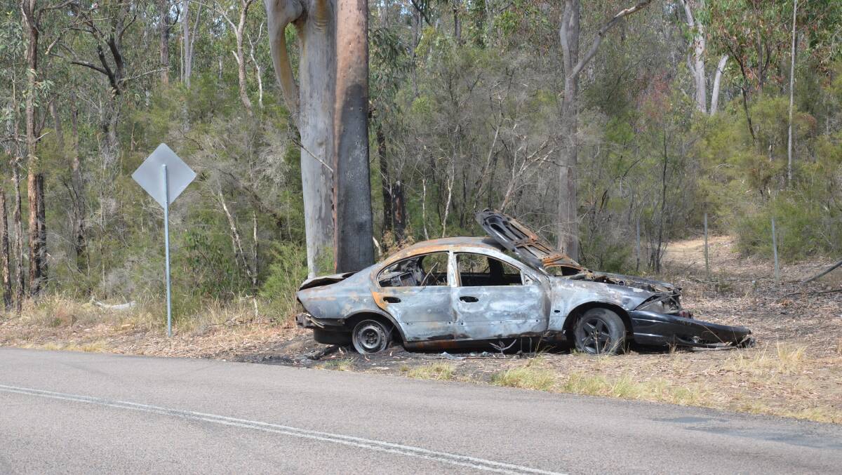 RISK: This vehicle was unattended on Kearsley Road for several days before it was burnt out on September 29. Picture: Krystal Sellars