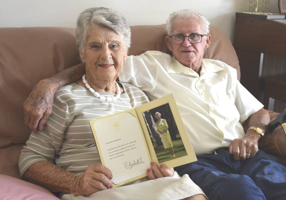 LOTS OF LOVE: Gwen and Boyd McDonald, of Cessnock, celebrated 70 years of marriage on March 21. Picture: Krystal Sellars