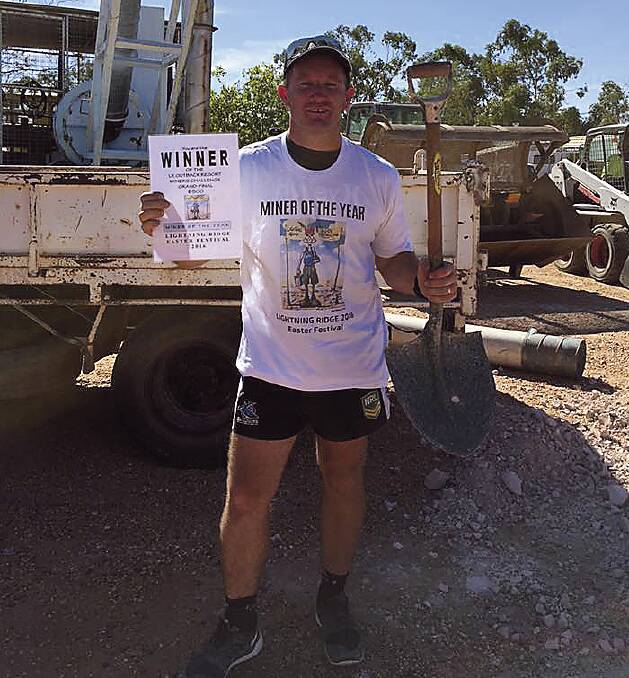 CHAMPION: Bellbird resident Mark King won the Miner of the Year title in the Lightning Ridge Outback Resort Miners Challenge on the Easter long weekend.