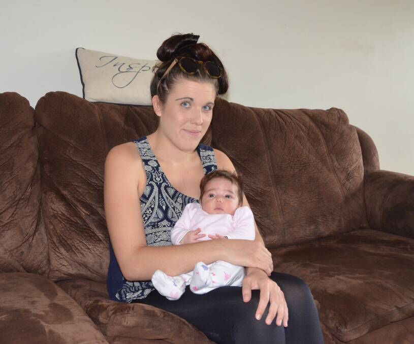 QUICK DELIVERY: Aberdare woman Emily Teasdale gave birth to her daughter Maci in the carpark at Cessnock Hospital on March 30. Picture: KRYSTAL SELLARS