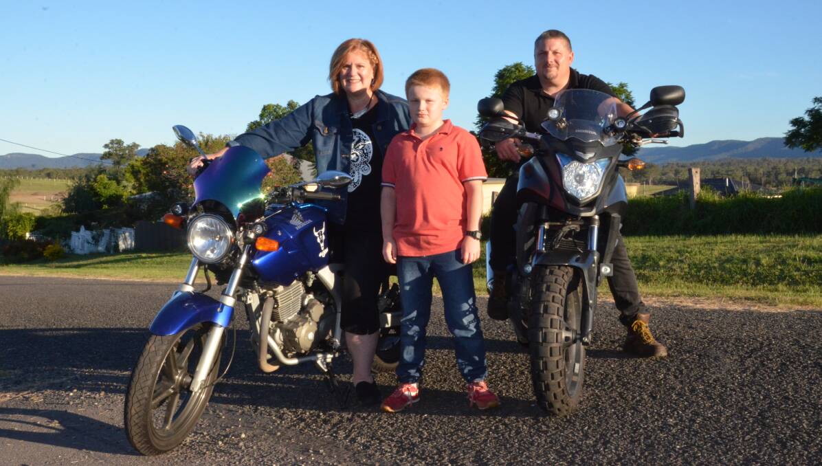 PASSION PROJECT: Trudy, Bailey and Duncan Whitcombe will take part in the Ticnic Ride for Tourette's on May 7, raising funds for the Tourette Syndrome Association of Australia. Picture: Krystal Sellars