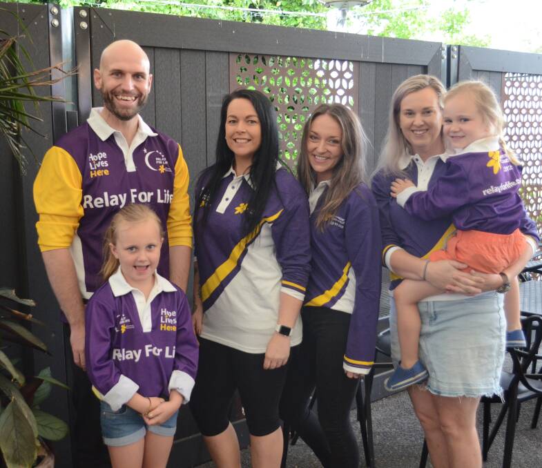 TEAM: Liam Woods, Mackenzie Woods, Kirri-Ann Cuskelly, Bree Davey, Amanda Woods and Francesca Woods are taking part in the Cessnock Relay For Life on Sunday.