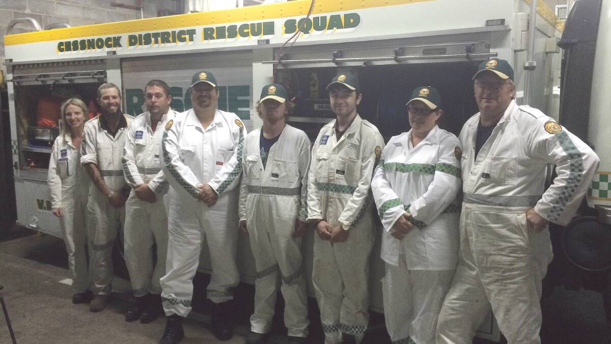 HELPING HAND: Cessnock District Rescue Squad's newest recruits Shannon Daly, Josh Daley, Ben Woolley, John Sams, Luke Hodgins, Zac Sheehan, Ambalee Goodsir and Kile Nicholas. Absent: Robert Hopkins. Picture: SUPPLIED