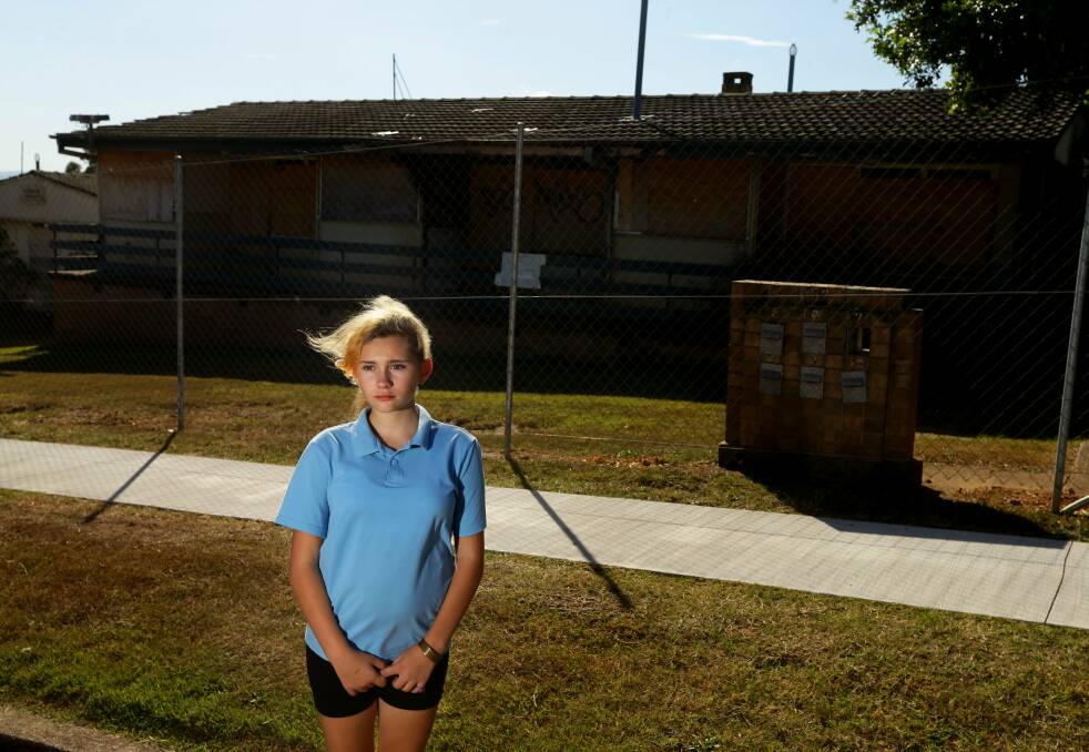 NERVOUS WAIT: Hayley Brown, 13, recently stepped on a dirty syringe at Kurri Kurri and has an anxious wait for medical test results. Picture: JONATHAN CARROLL