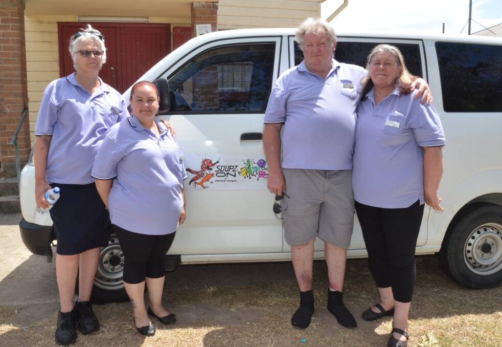 NEW HOME NEEDED: Soupz On volunteers Christine, Kerry, Wayne and Rosie with their mobile soup kitchen. Picture: Krystal Sellars