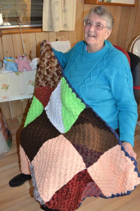 KIND: Ruth Sherris makes and donates blankets to Ronald McDonald House Newcastle.