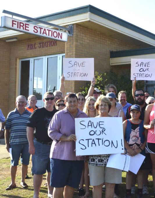 PEOPLE POWER: Supporters of Weston Fire Station.