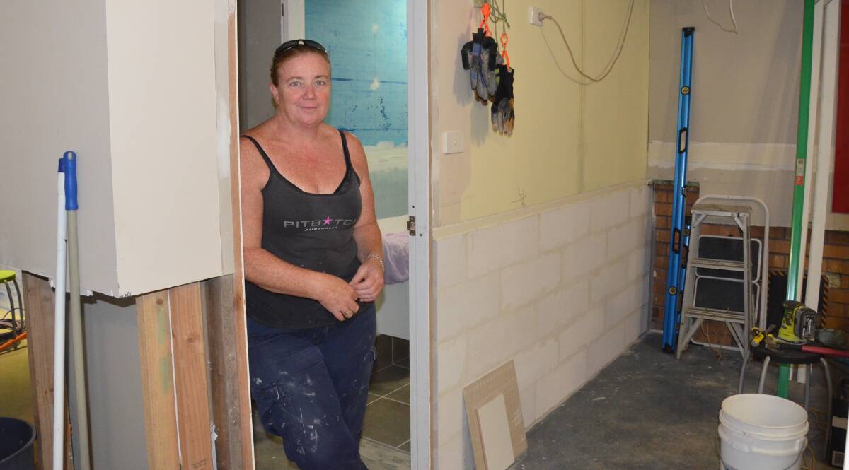 GETTING THERE: Michelle Beauchamp's Abermain home is still undergoing repairs to damage sustained in the April 2015 superstorm. Picture: KRYSTAL SELLARS