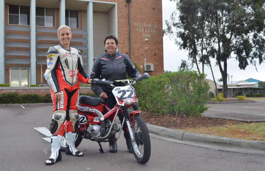 READY TO RACE: Amy Watson and Gina Baillie will ride in the Australian Postie Bike Grand Prix in Cessnock on Sunday. Picture: Krystal Sellars