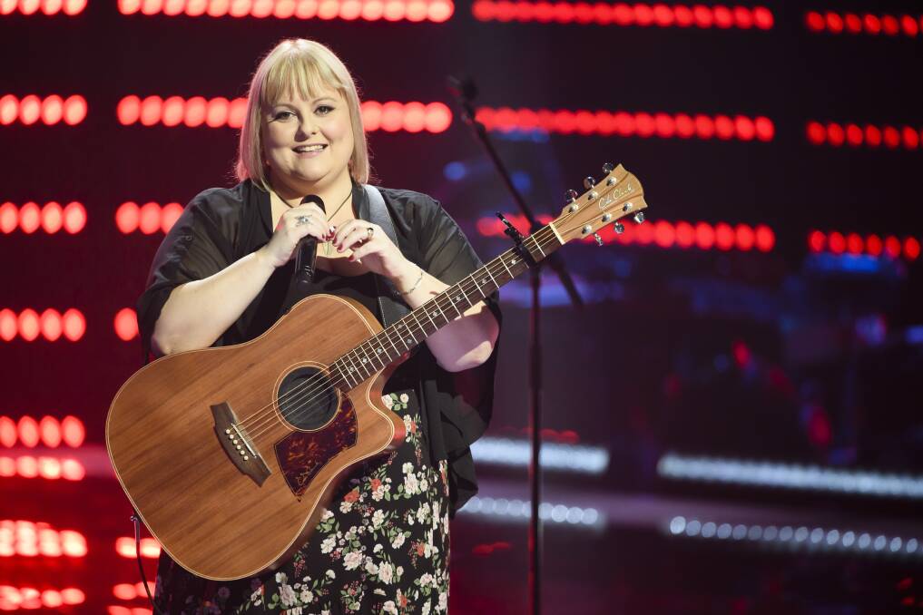 Lyn Bowtell at the blind auditions of The Voice 2017.