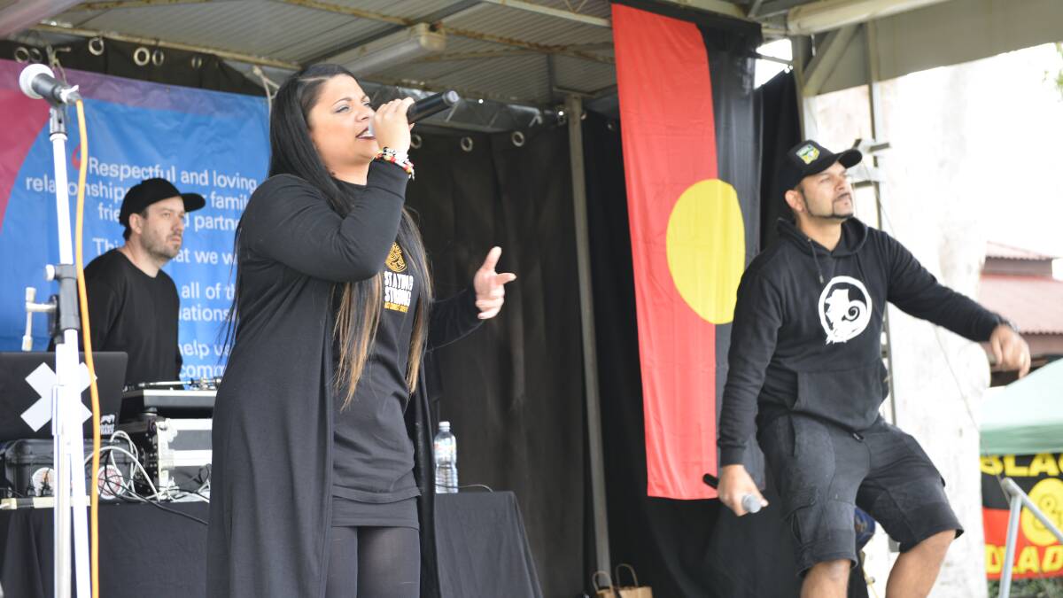 EVENTS: Celebrated Aboriginal hip hop outfit The Last Kinnection perform at last year's NAIDOC celebrations in the Hunter.