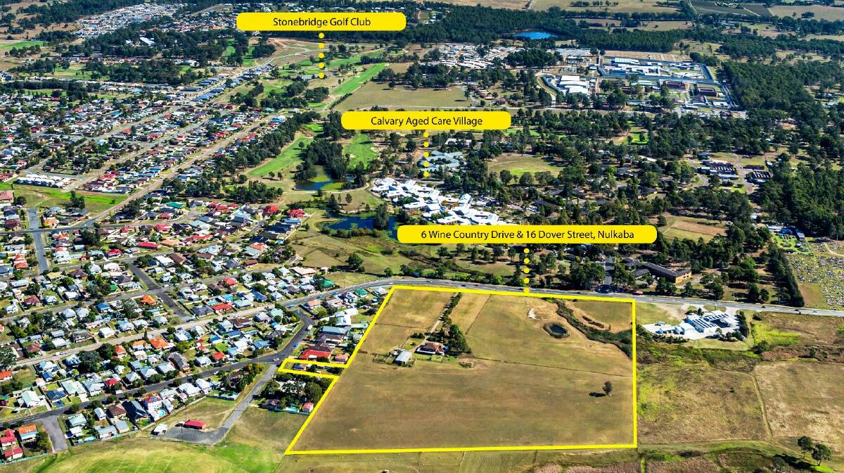 LAND: The development site, outlined in yellow, was sold earlier this month for $5.2 million. Picture: Supplied