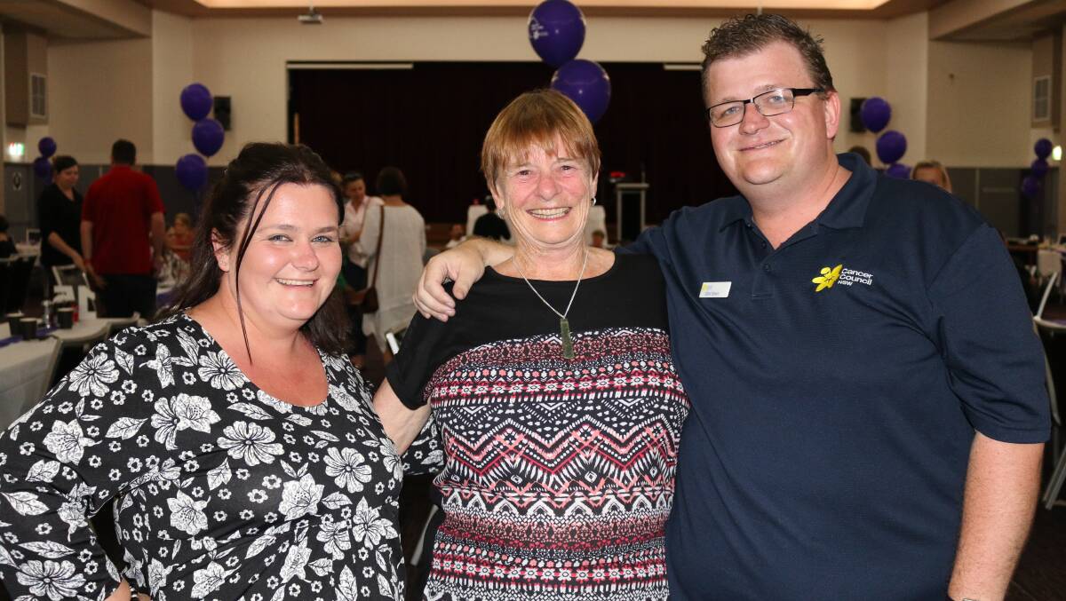 GOOD CAUSE: Relay for Life chair Steph Ekert, Face of Relay Kelly Moylan and Relay for Life Hunter community relations coordinator Clint Ekert.