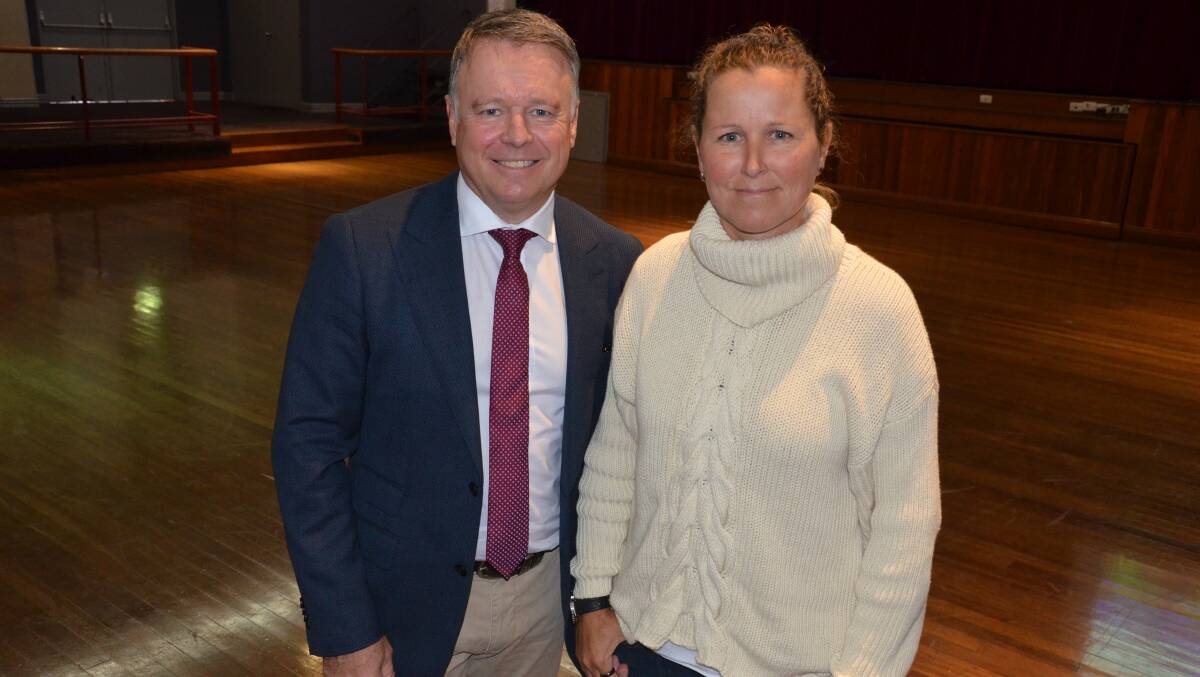 CAMPAIGN: Labor candidate for Hunter and sitting MP Joel Fitzgibbon and independent candidate Cordelia Troy spoke at the Cessnock Chamber of Commerce breakfast on Tuesday, June 14.