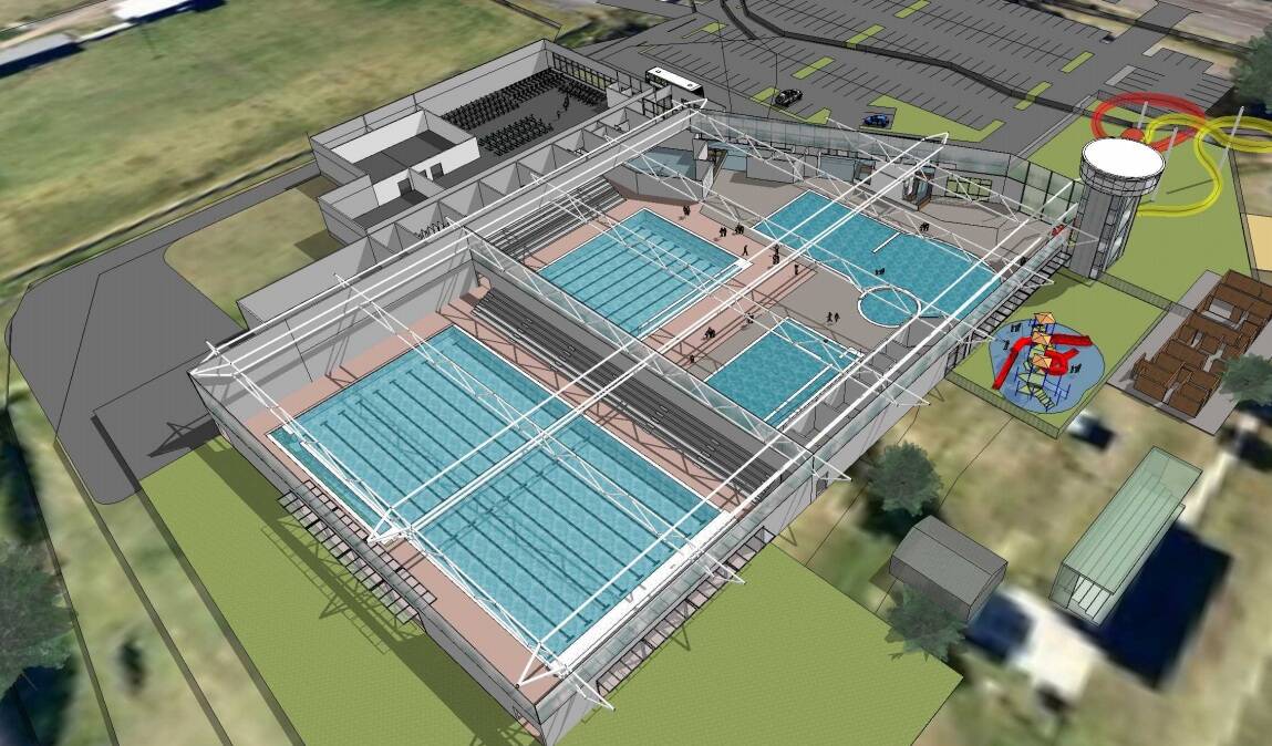 PROPOSAL: An artist's impression of the fully indoor aquatic centre proposed for Turner Park.