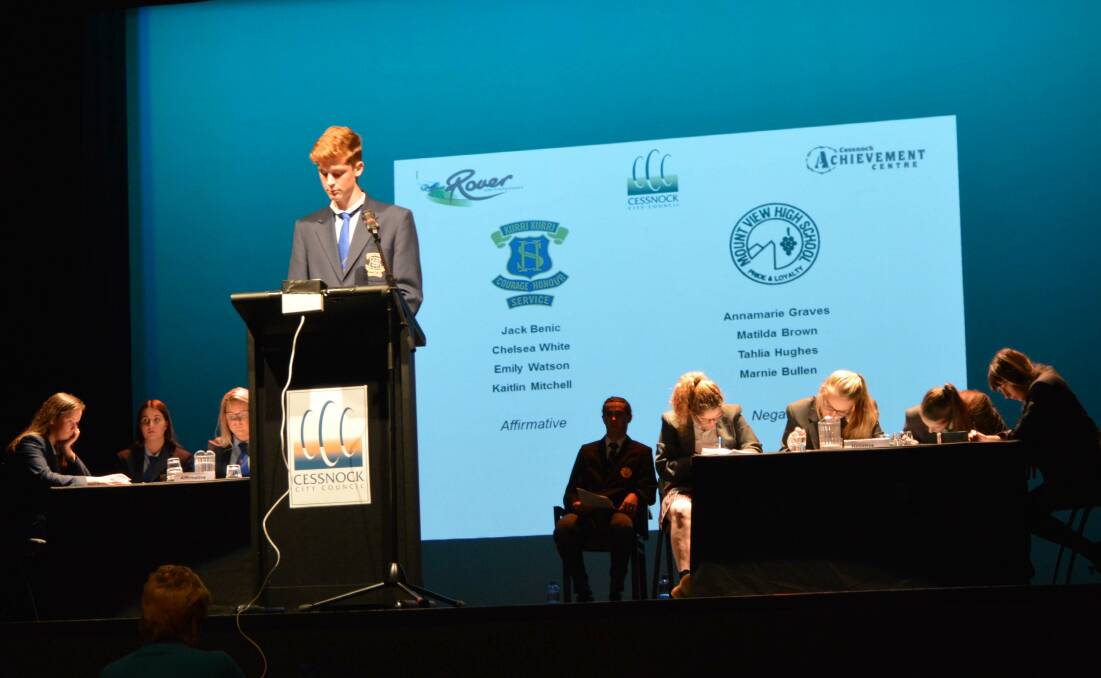 STRONG ARGUMENTS: Students take part in heats of the Mayoral Debate.
