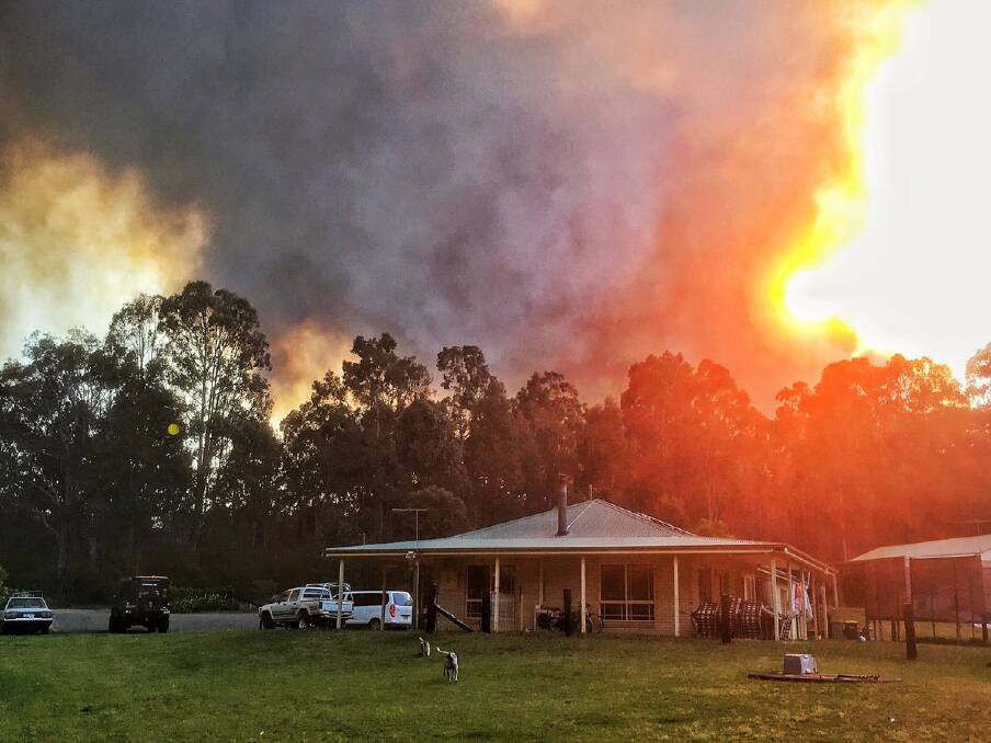 Images of the fires that were threatening homes on Saturday afternoon. 