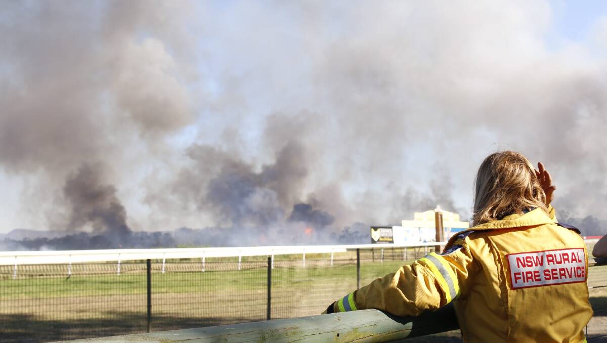 Cessnock fire on Saturday. Picture: Michael John Fisher