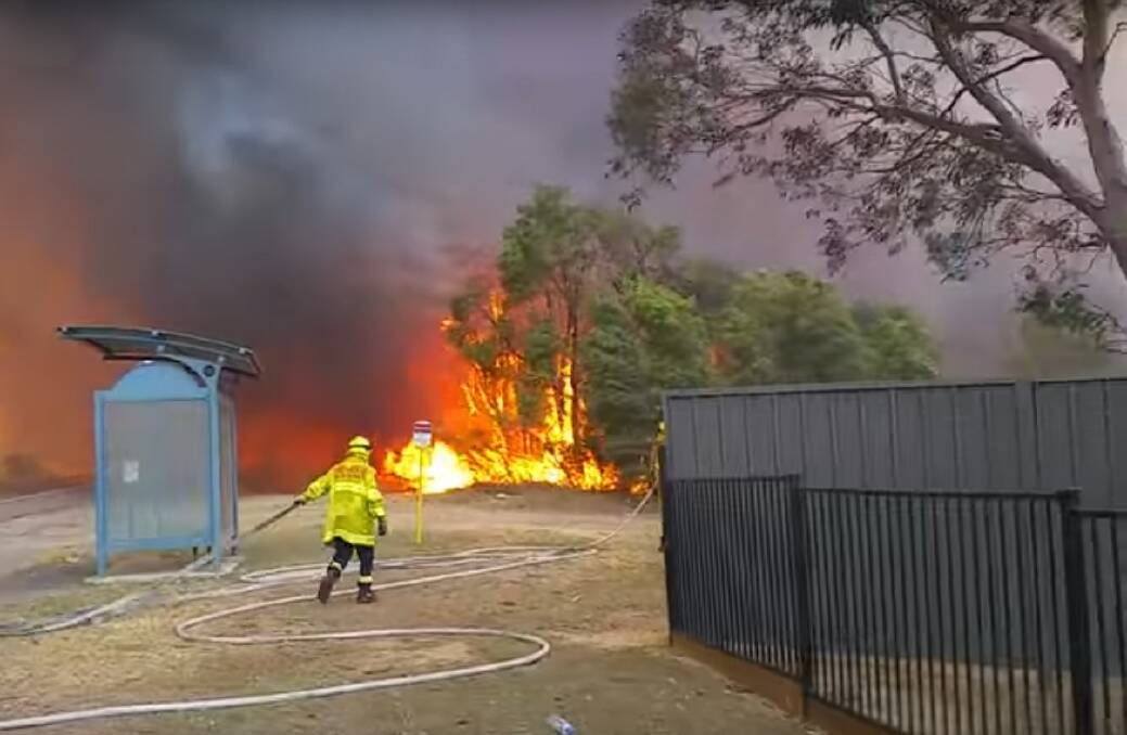 EMERGENCY: A screengrab from a video captured in the Coalfields fires. Picture: YouTube