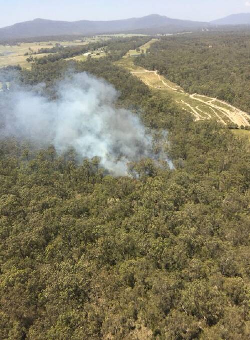 The fire from the air. Picture: NSW Rural Fire Service