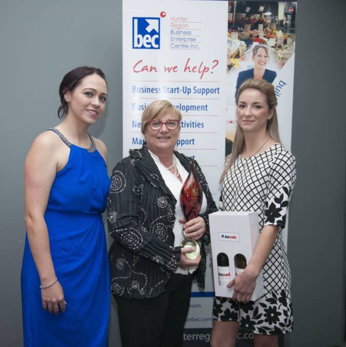 Taste of the Country owner Louise Jamieson and staff Jessica Brumby and Jes Powell at the 2016 awards.