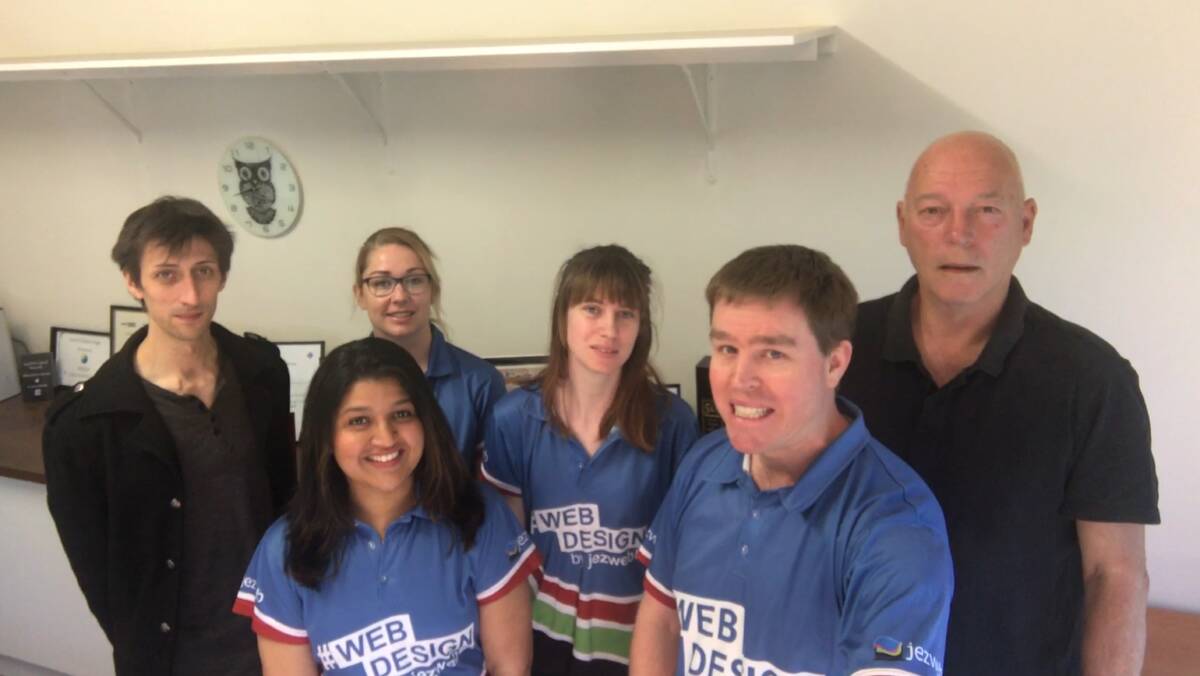 Tech team: The Jezweb team are hoping that they can snag another win for their outstanding work in the Hunter region.
