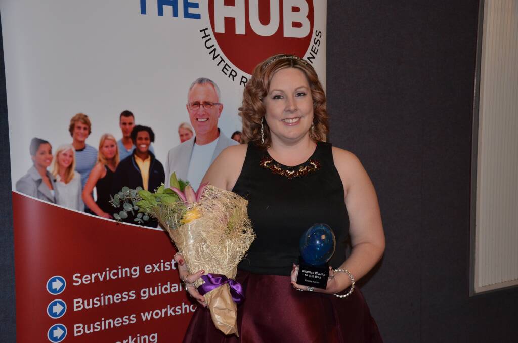 Business woman of the year: Natalie Mason of Conveyancing Services with her Award.