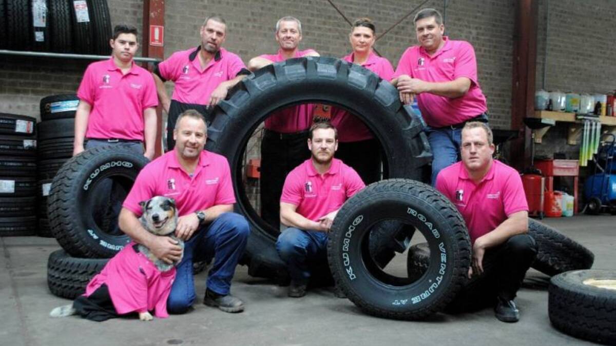 In the pink: The Pink Fitters promotion runs on September 29 at All Car Care Services in support of the McGrath Foundation.