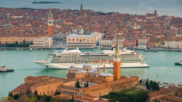 Viking Ocean Cruises' third ship, Viking Sky, is almost-identical to its Viking Sea seen here in Venice.