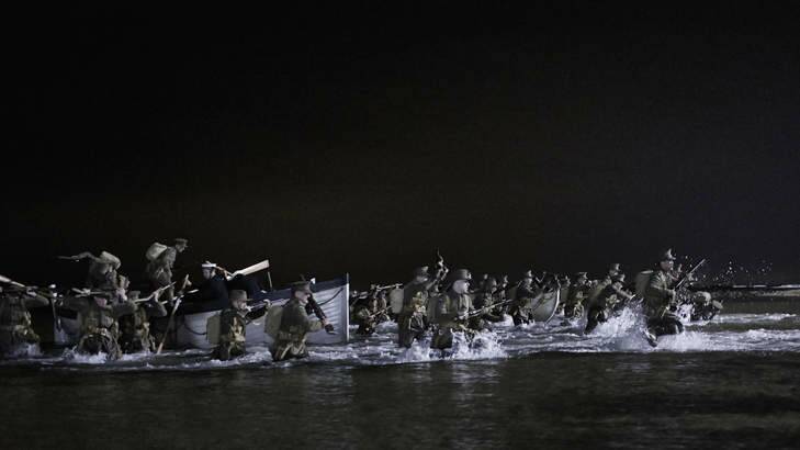In this scene from the mini-series <i>Gallipoli</i>, ANZAC troops disembark on the Gallipoli peninsula in the early hours of April 25, 1915. Photo: Ben King
