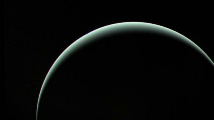 Voyager 2 captured this stunning parting shot of Uranus as it headed off towards its next destination, Neptune. Photo: NASA