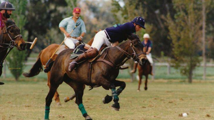 John Kahlbetzer, Junior, playing at family Polo grounds at Jemalong. Photo: David Everdell