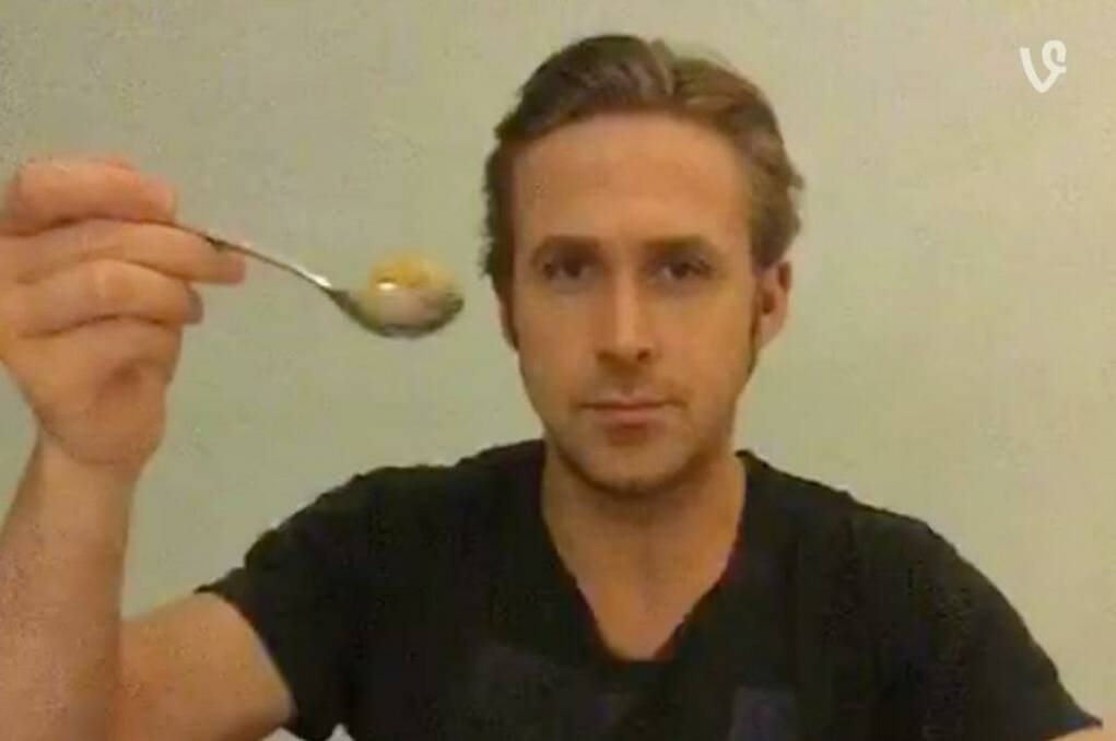 Ryan Gosling has finally eaten his cereal. Photo: Vine/Ryan Gosling