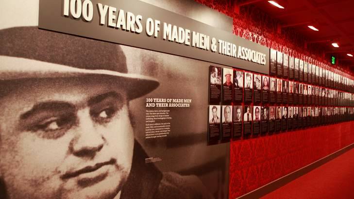 Wall of fame: Made Men exhibit at the Mob Museum.