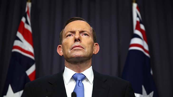 Tony Abbott: cut Rudd's entitlements. Photo: Alex Ellinghausen