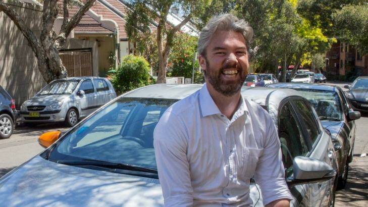 Surry Hills resident Tim Chapman embraced car sharing about a year ago. Photo: Michele Mossop